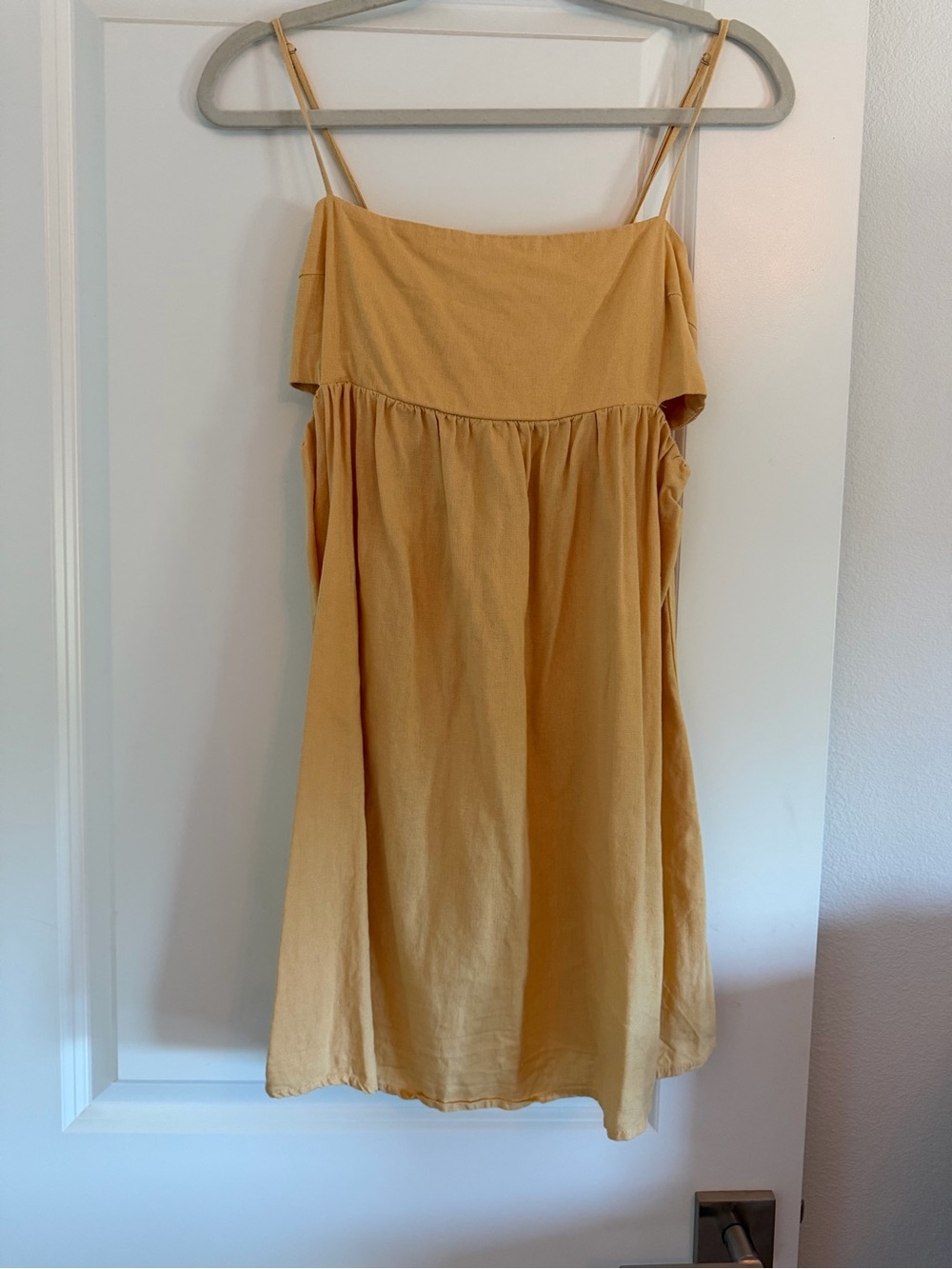 Strapless Sundress in Mustard Yellow
